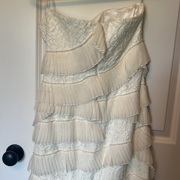 CYNTHIA STEFFE WHITE STRAPLESS COCKTAIL DRESS SZ 4 - Picture 4 of 5